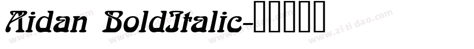 Aidan BoldItalic字体转换